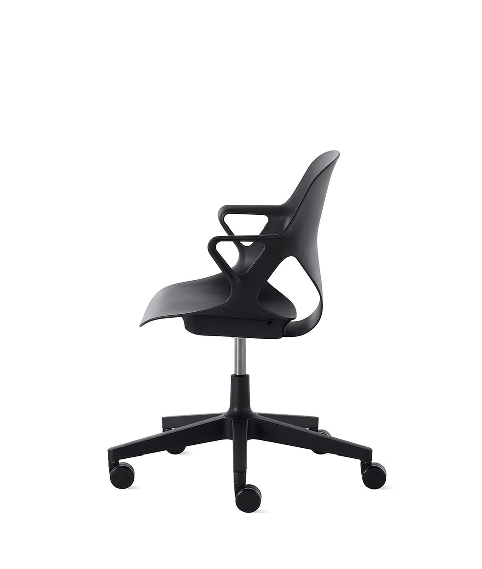 Siège Zeph accoudoirs fixes en Noir/Noir