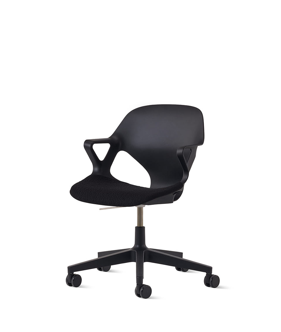 Siège Zeph accoudoirs fixes en Noir/Noir
