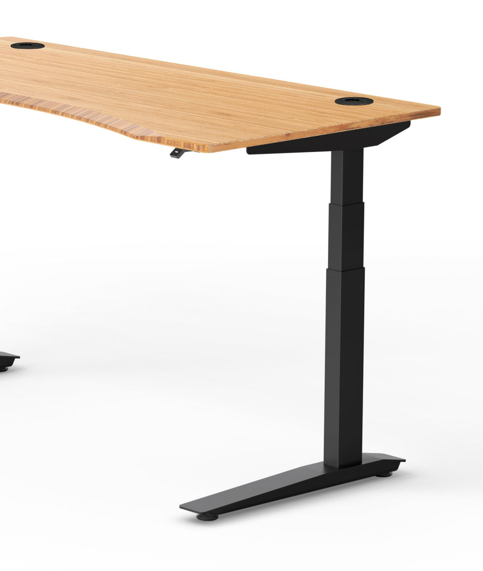 Bureau assis-debout Jarvis Fully Contour en bambou