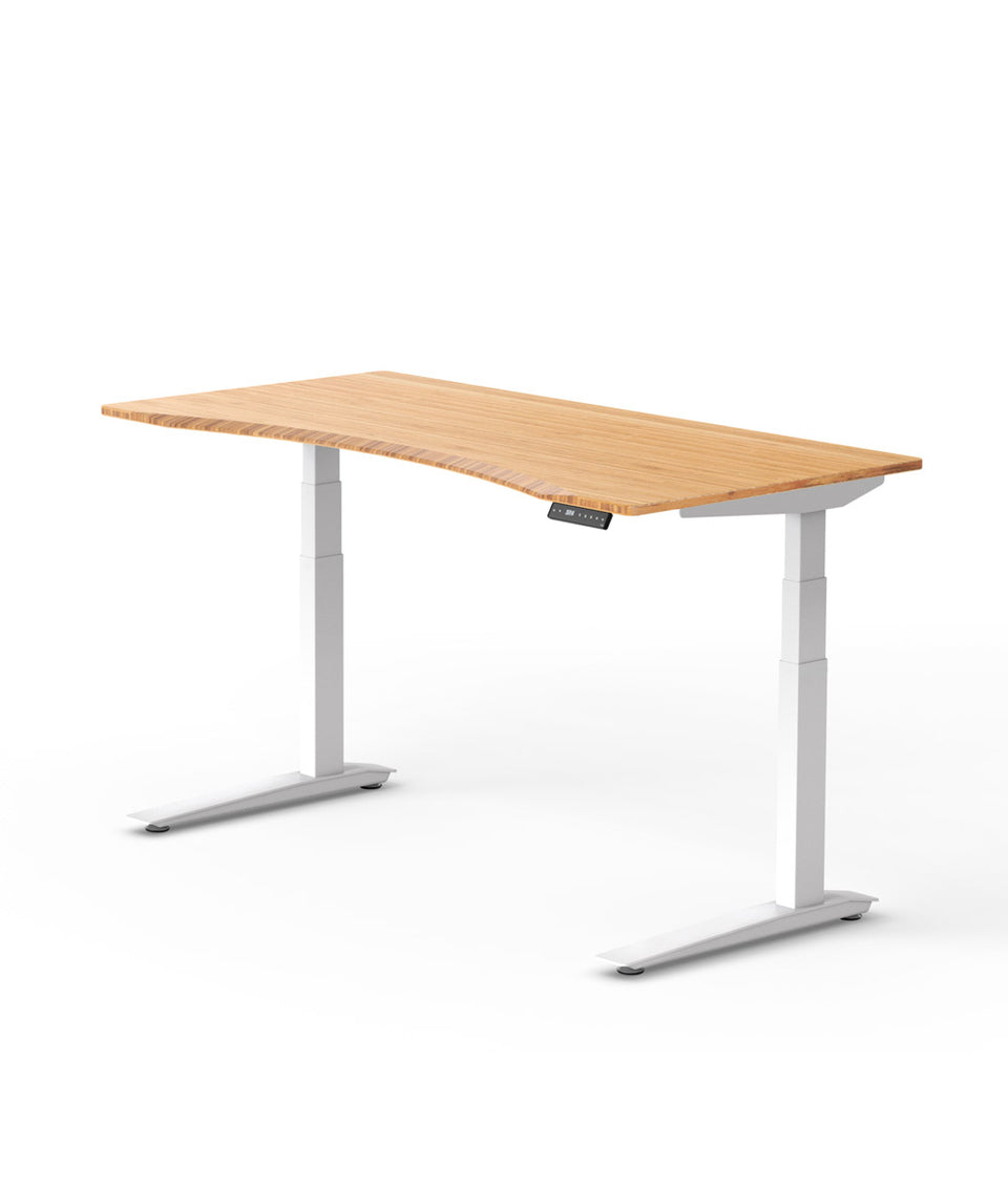 Bureau assis-debout Jarvis Fully Contour en bambou