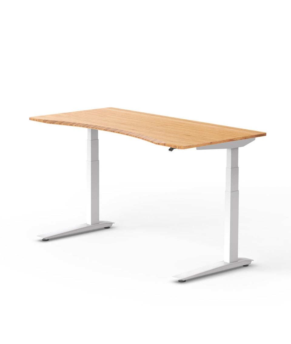 Bureau assis-debout Jarvis Fully Contour en bambou