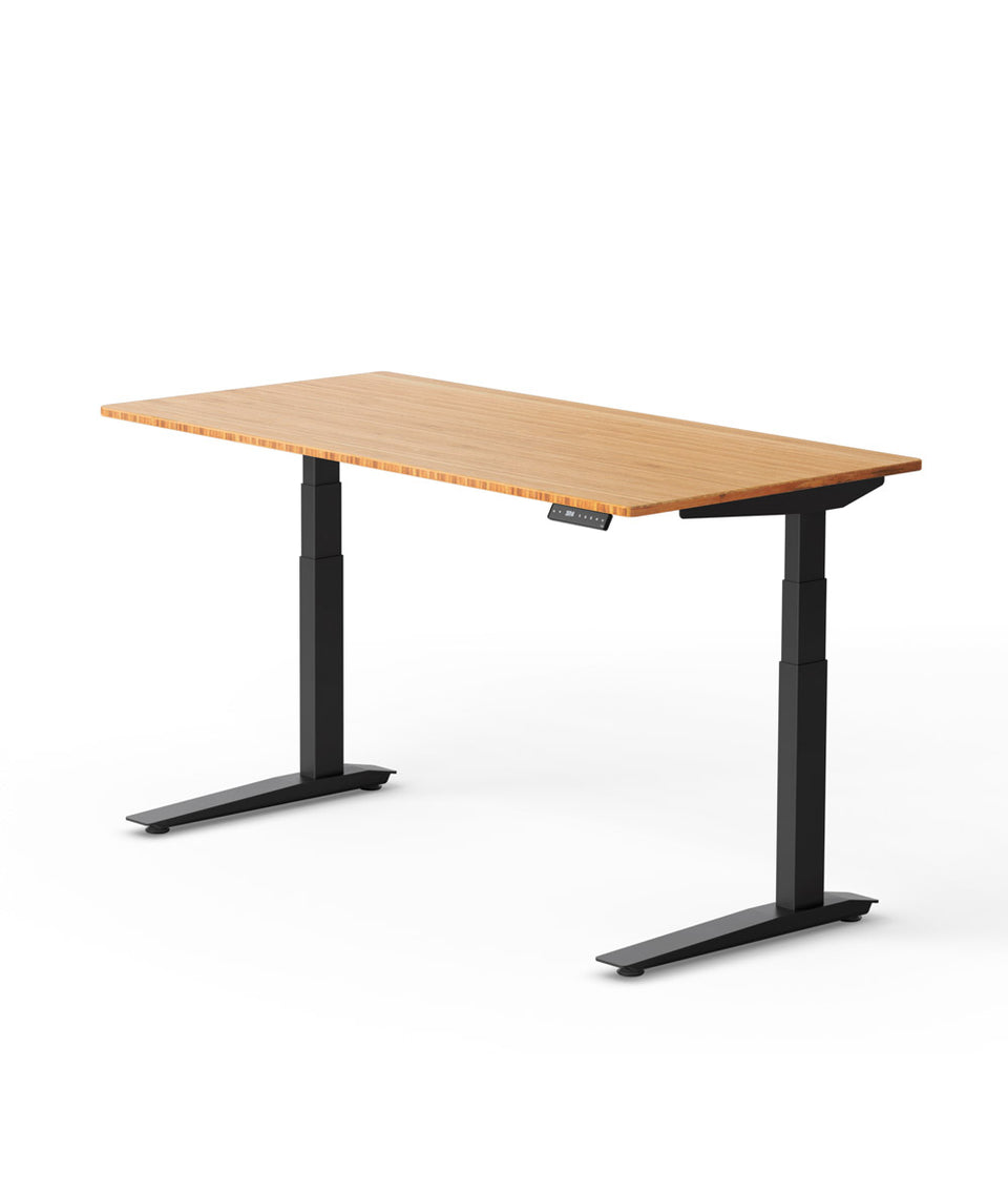 Bureau assis-debout Jarvis Fully en bambou