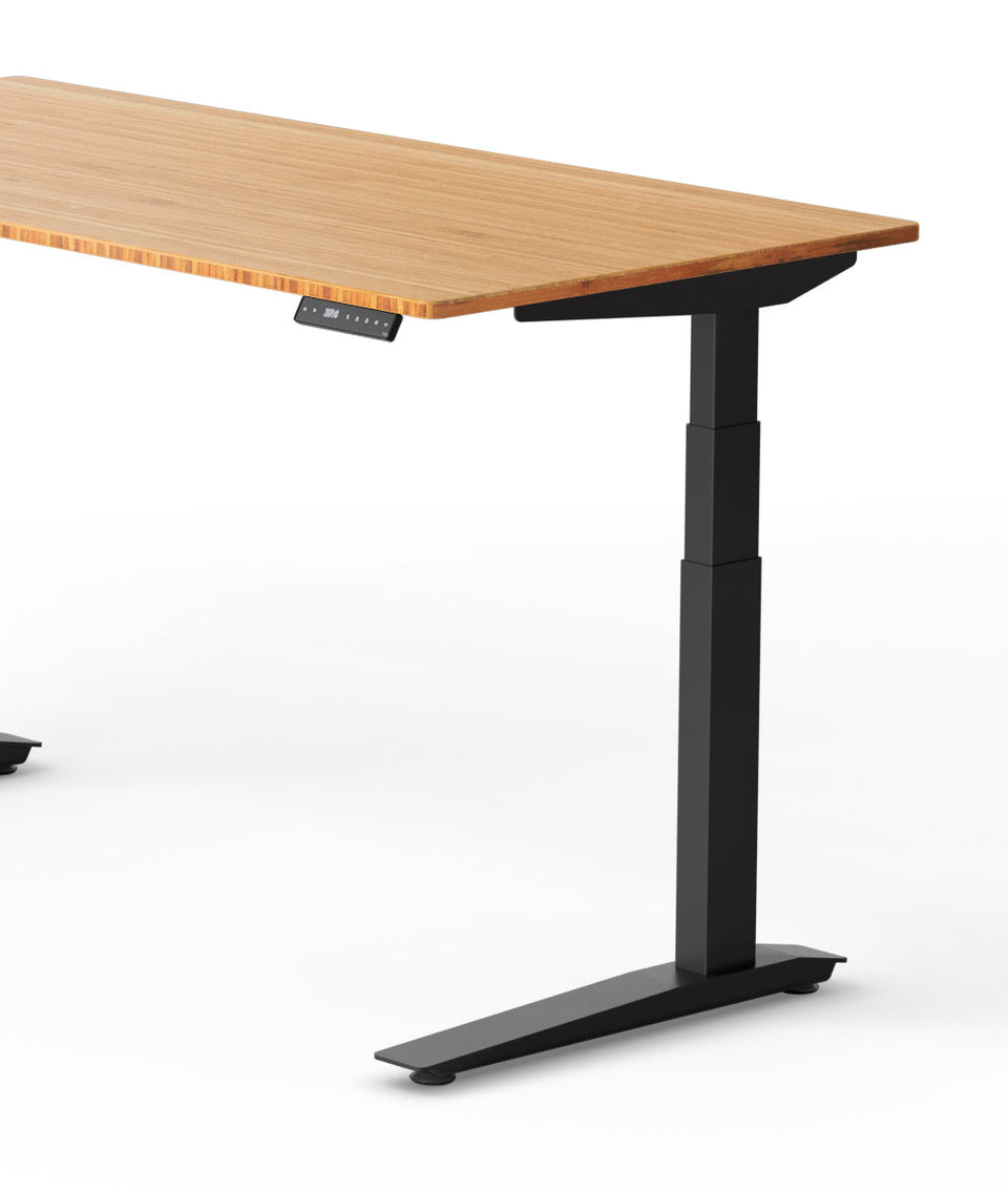 Bureau assis-debout Jarvis Fully en bambou