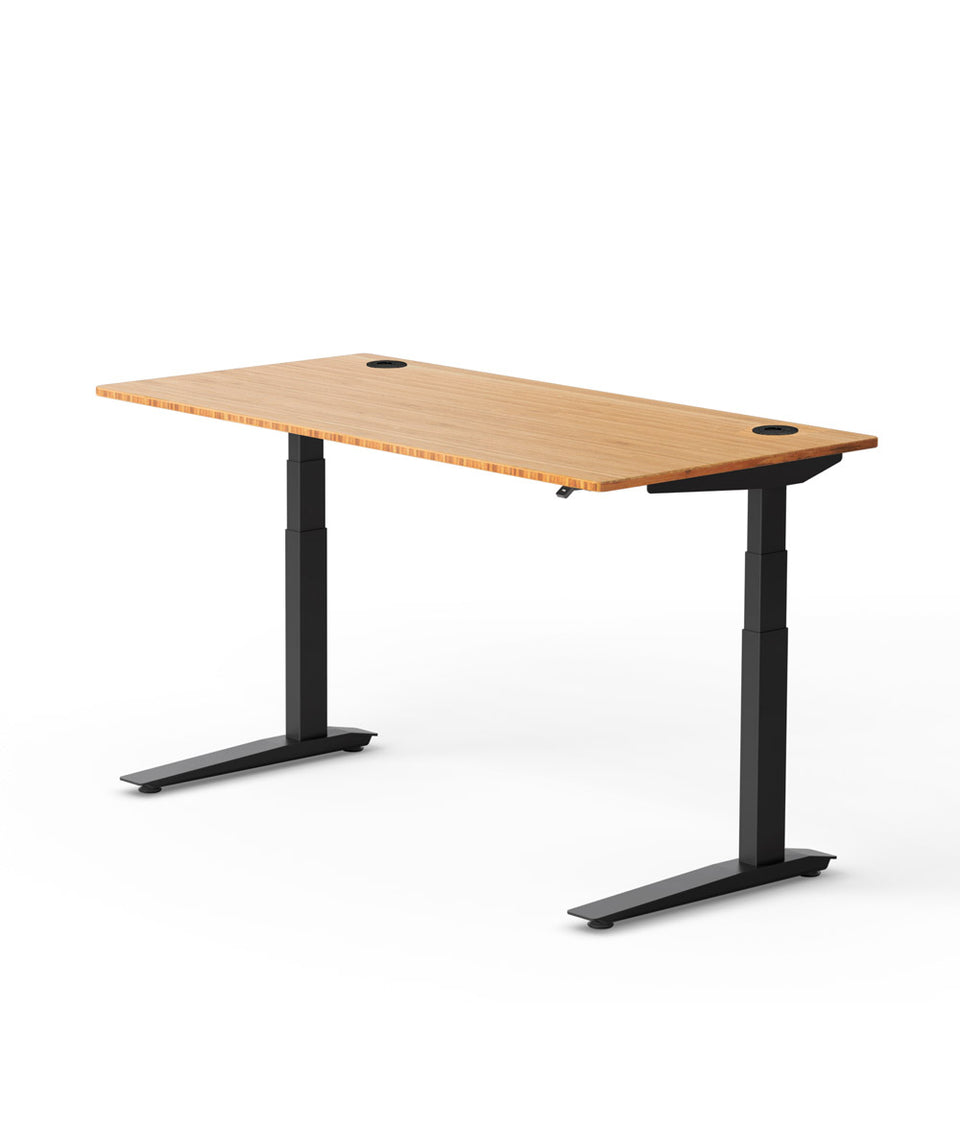 Bureau assis-debout Jarvis Fully en bambou