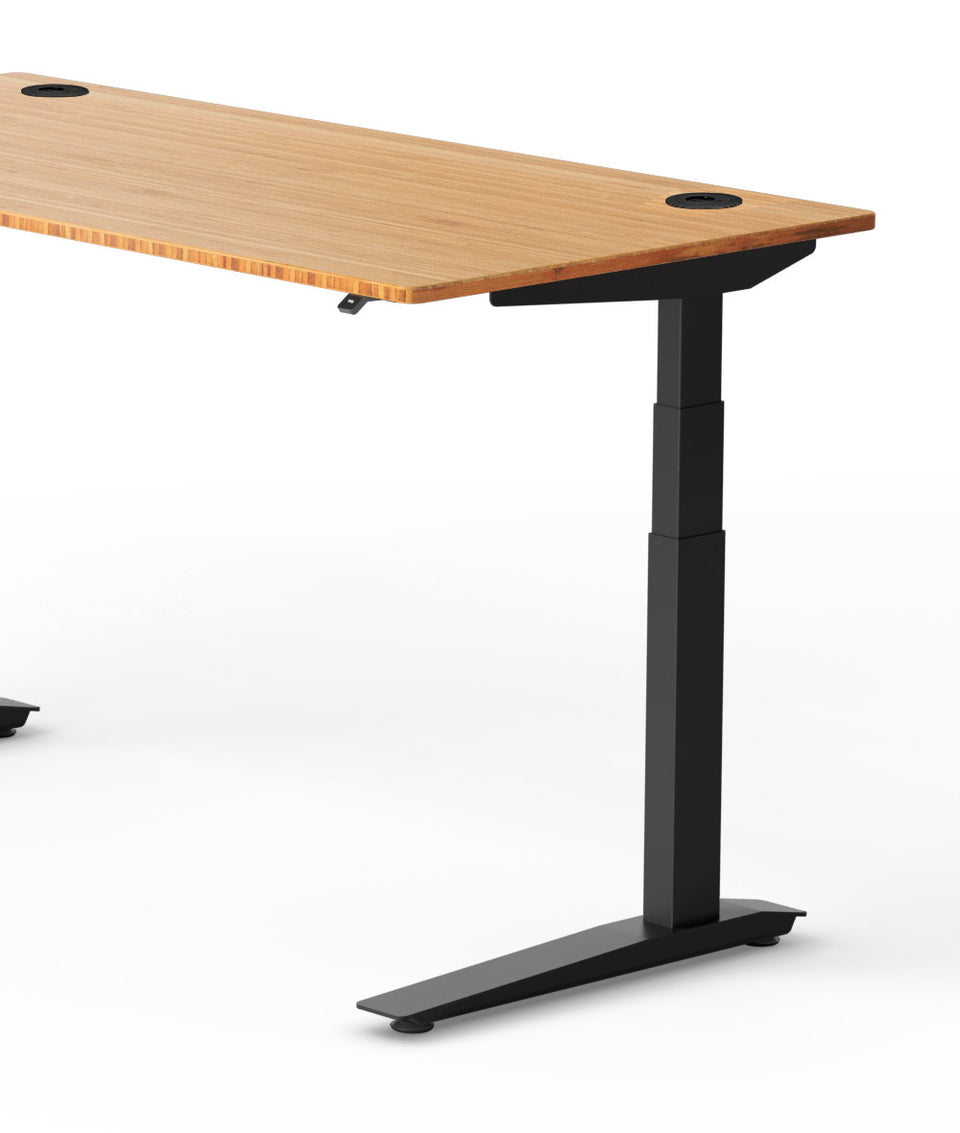 Bureau assis-debout Jarvis Fully en bambou