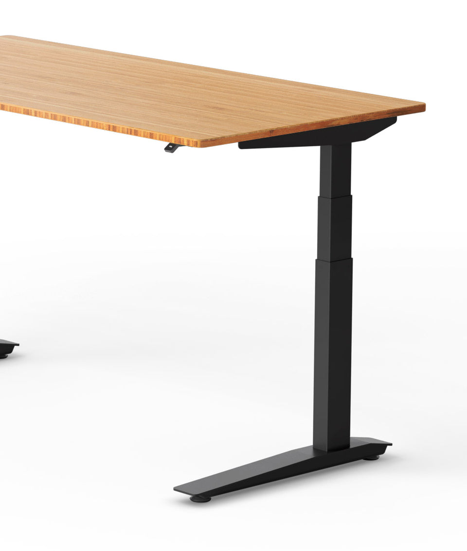 Bureau assis-debout Jarvis Fully en bambou