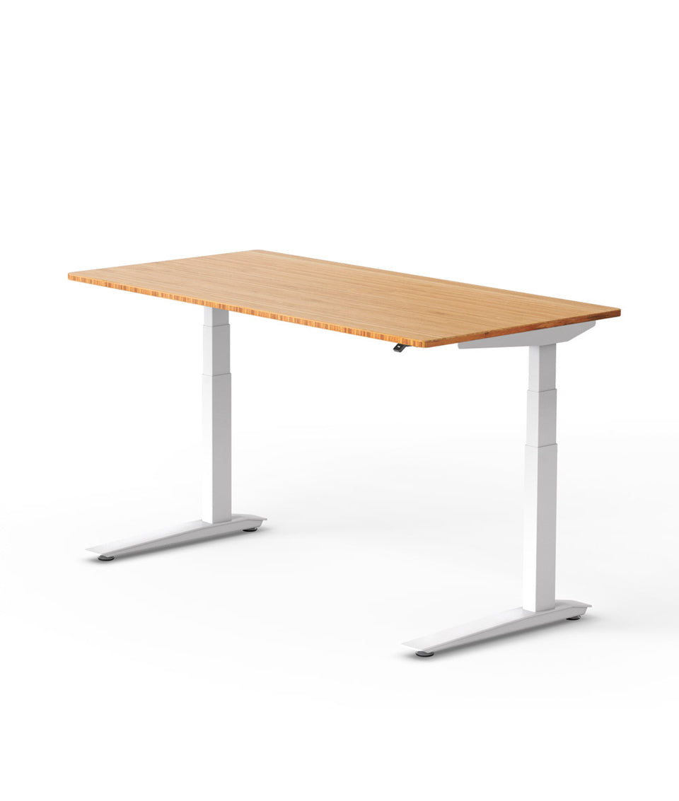 Bureau assis-debout Jarvis Fully en bambou