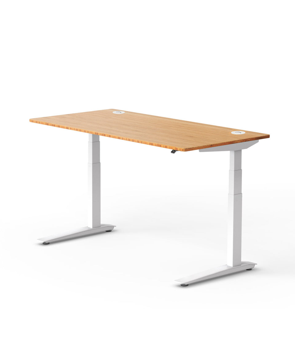 Bureau assis-debout Jarvis Fully en bambou
