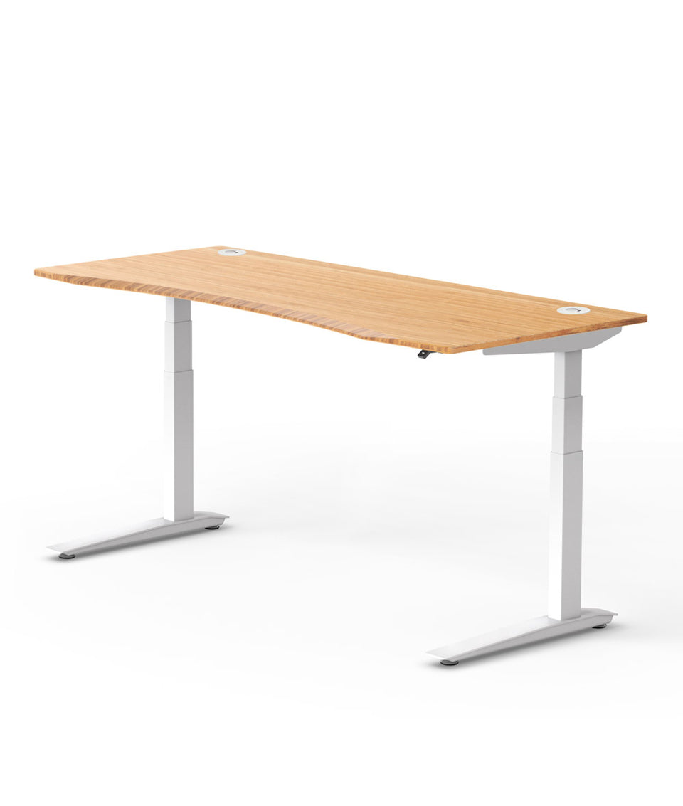 Bureau assis-debout Jarvis Fully Contour en bambou