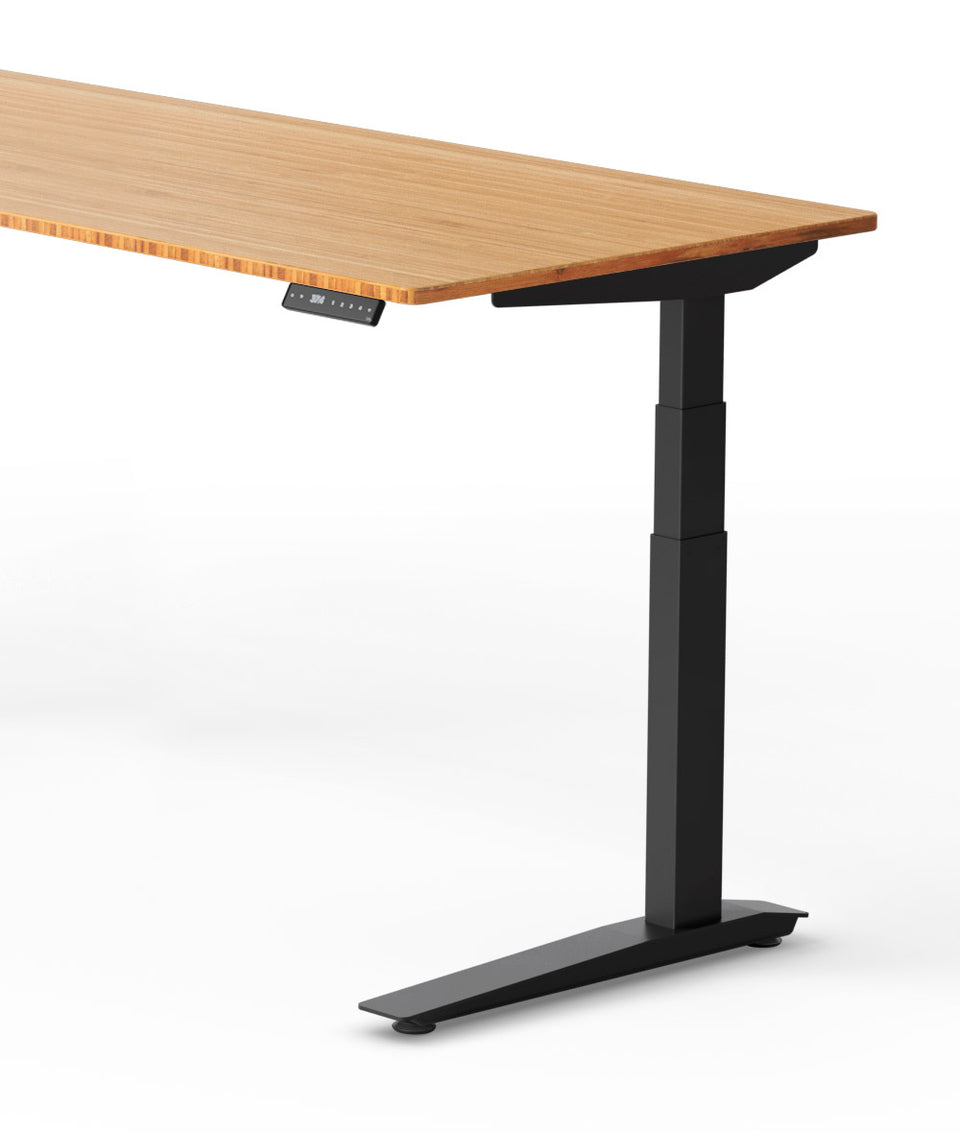 Bureau assis-debout Jarvis Fully en bambou