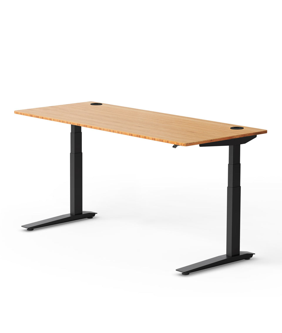 Bureau assis-debout Jarvis Fully en bambou