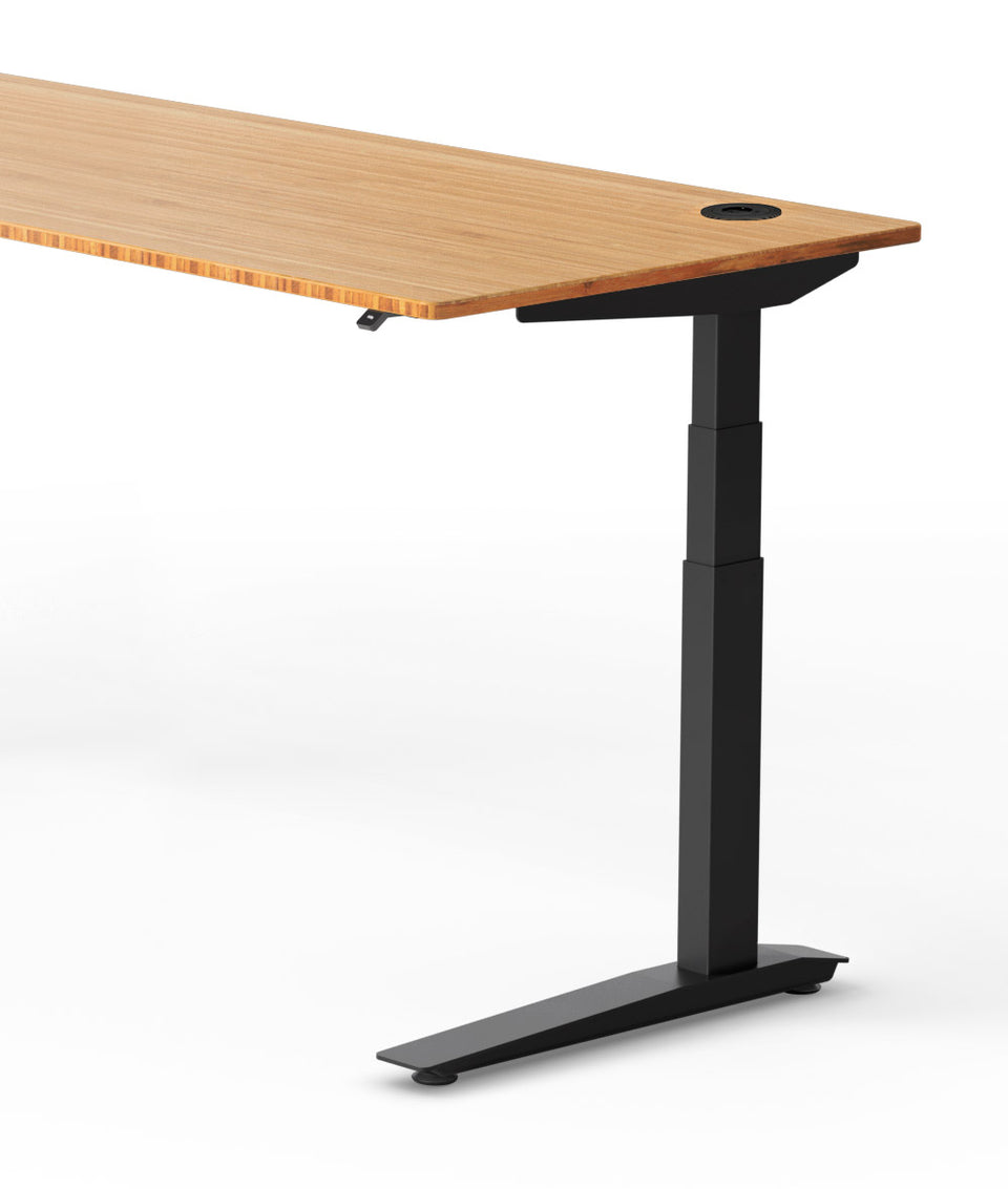 Bureau assis-debout Jarvis Fully en bambou