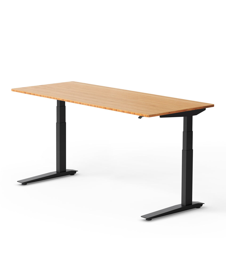Bureau assis-debout Jarvis Fully en bambou