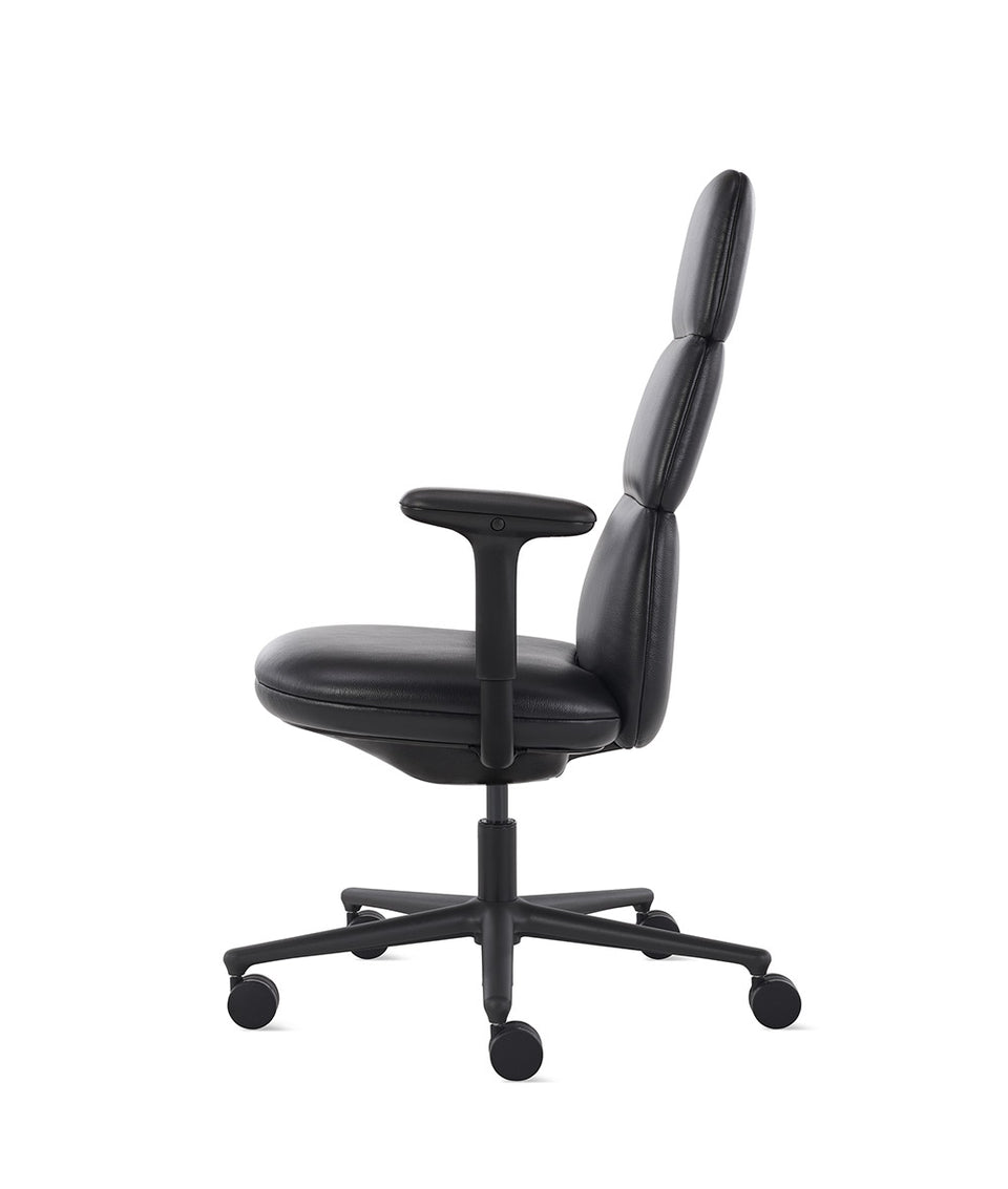 Siège Asari– Dossier haut en Cuir Raven Noir