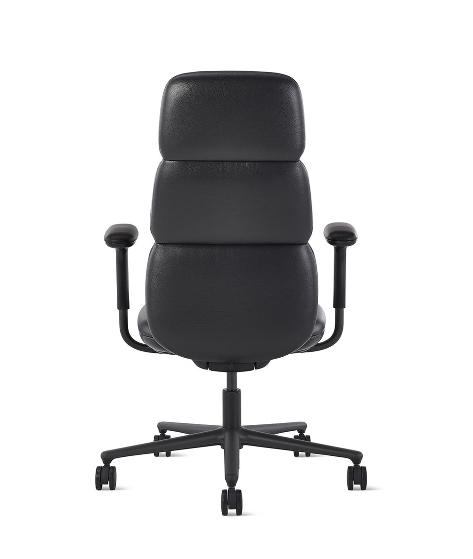 Siège Asari– Dossier haut en Cuir Raven Noir