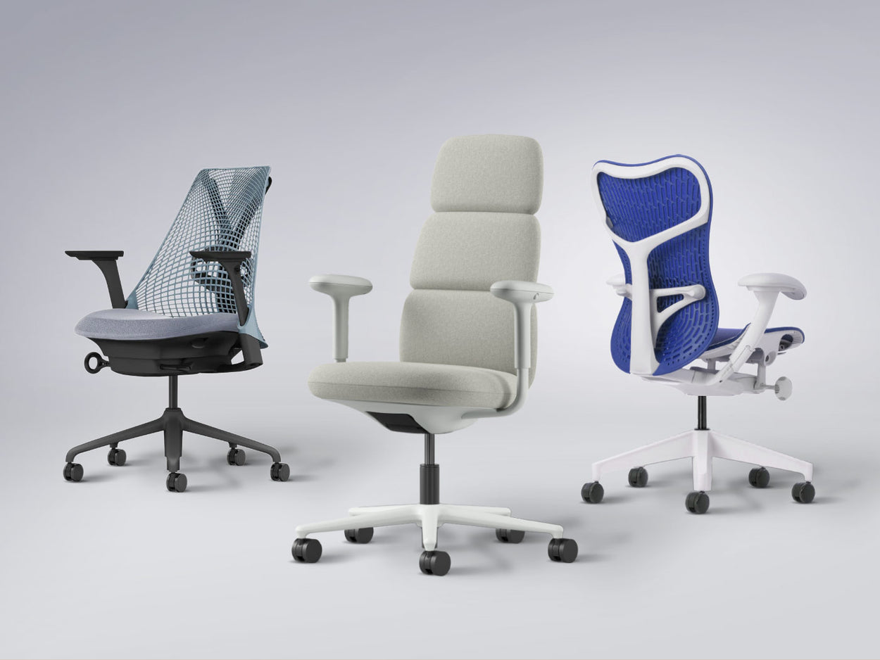 Fauteuils de bureau ergonomiques Herman Miller Sayl, Asari et Mirra 2