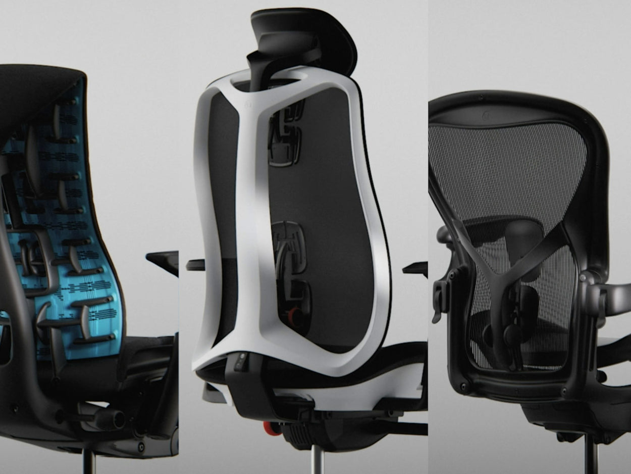 Herman Miller Embody, Vantum et Aeron Gaming