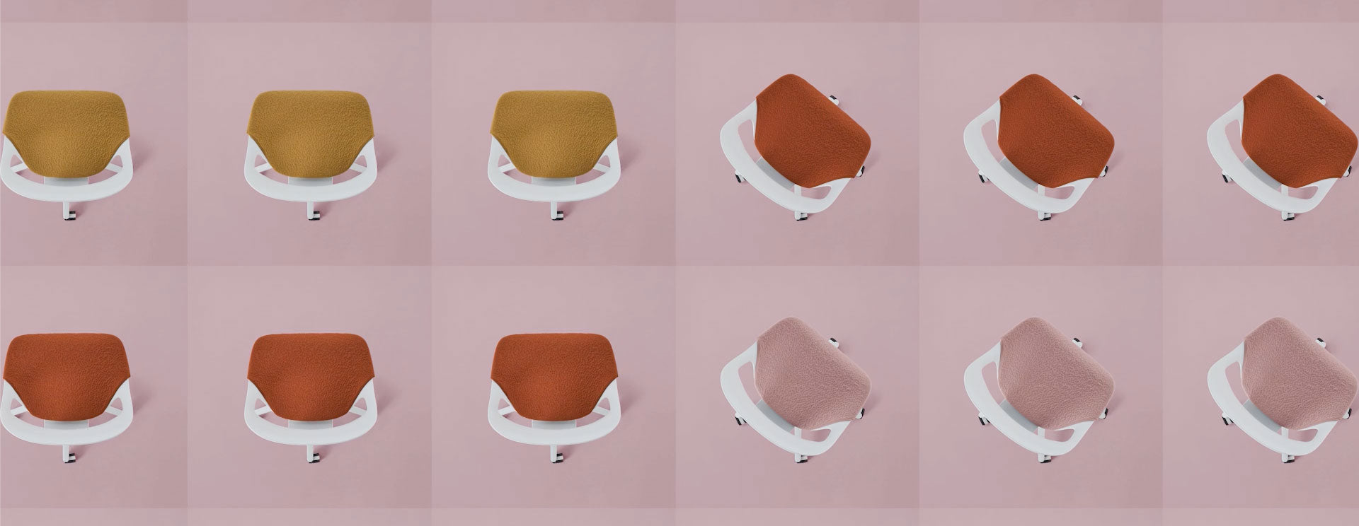 Une vidéo ludique et captivante présentant le siège de bureau Herman Miller Zeph dans une gamme de couleurs vives.