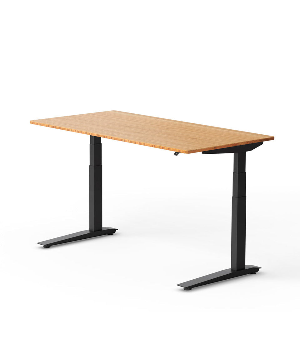 Bureau assis-debout Jarvis Fully en bambou