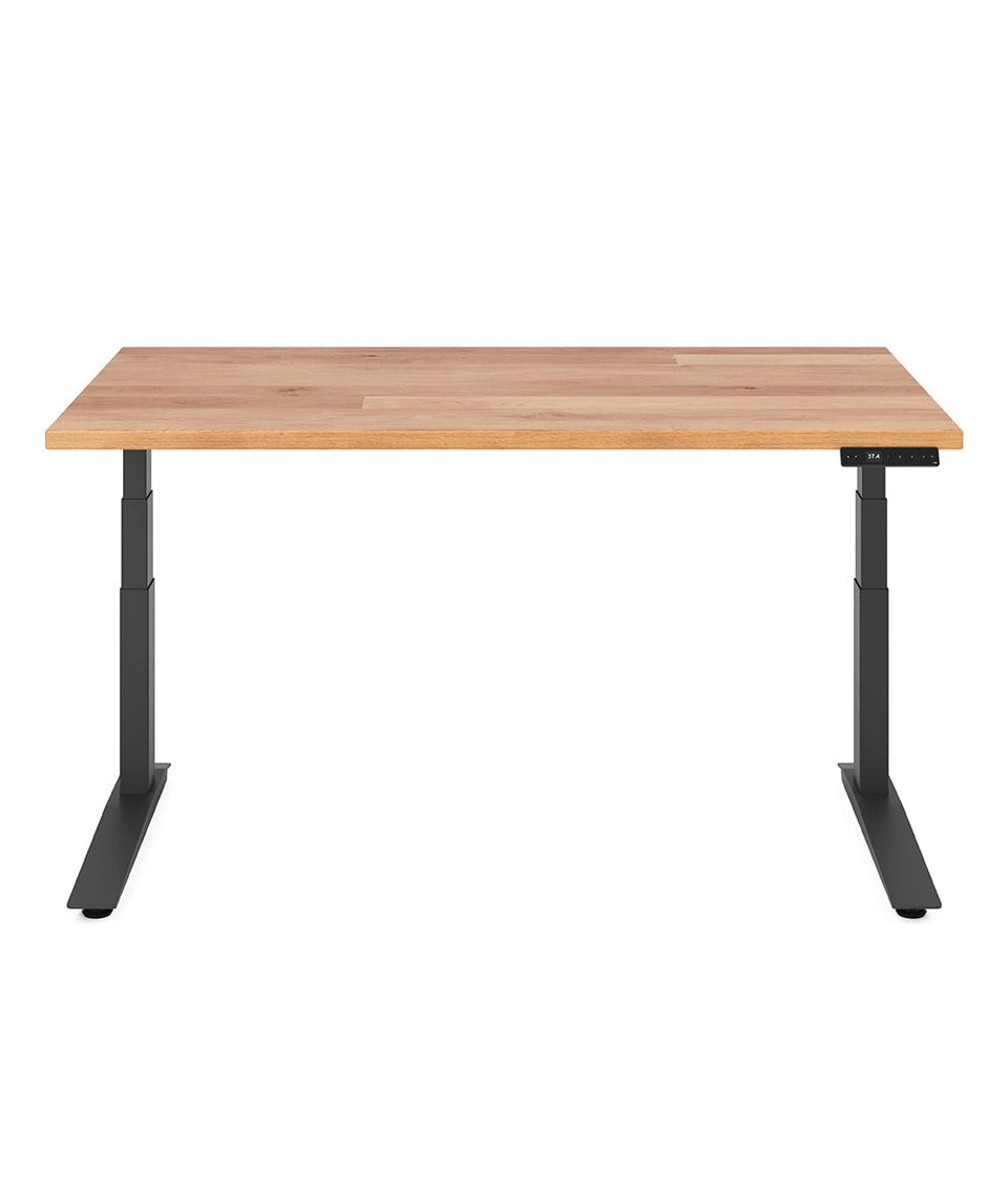 Fully Bureau assis-debout Jarvis en bois massif