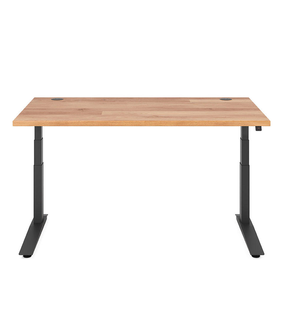 Fully Bureau assis-debout Jarvis en bois massif