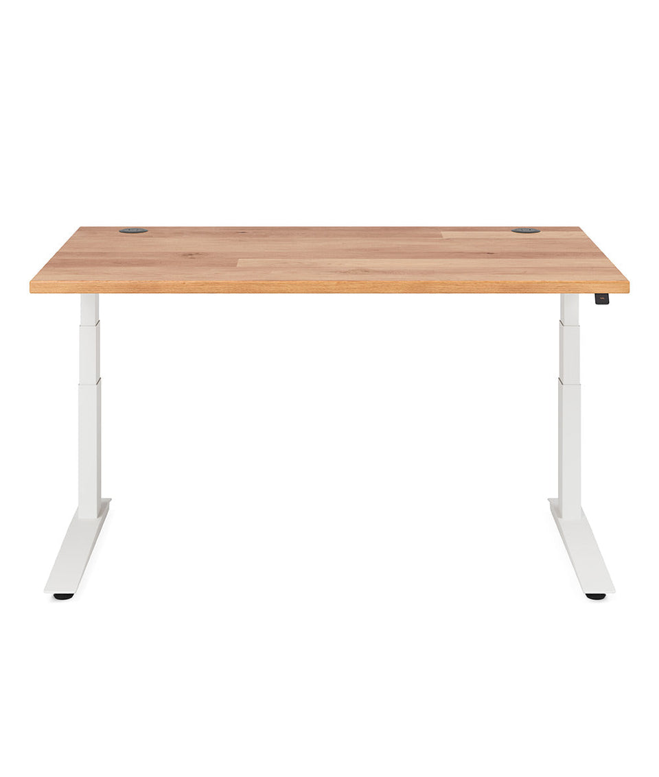 Fully Bureau assis-debout Jarvis en bois massif