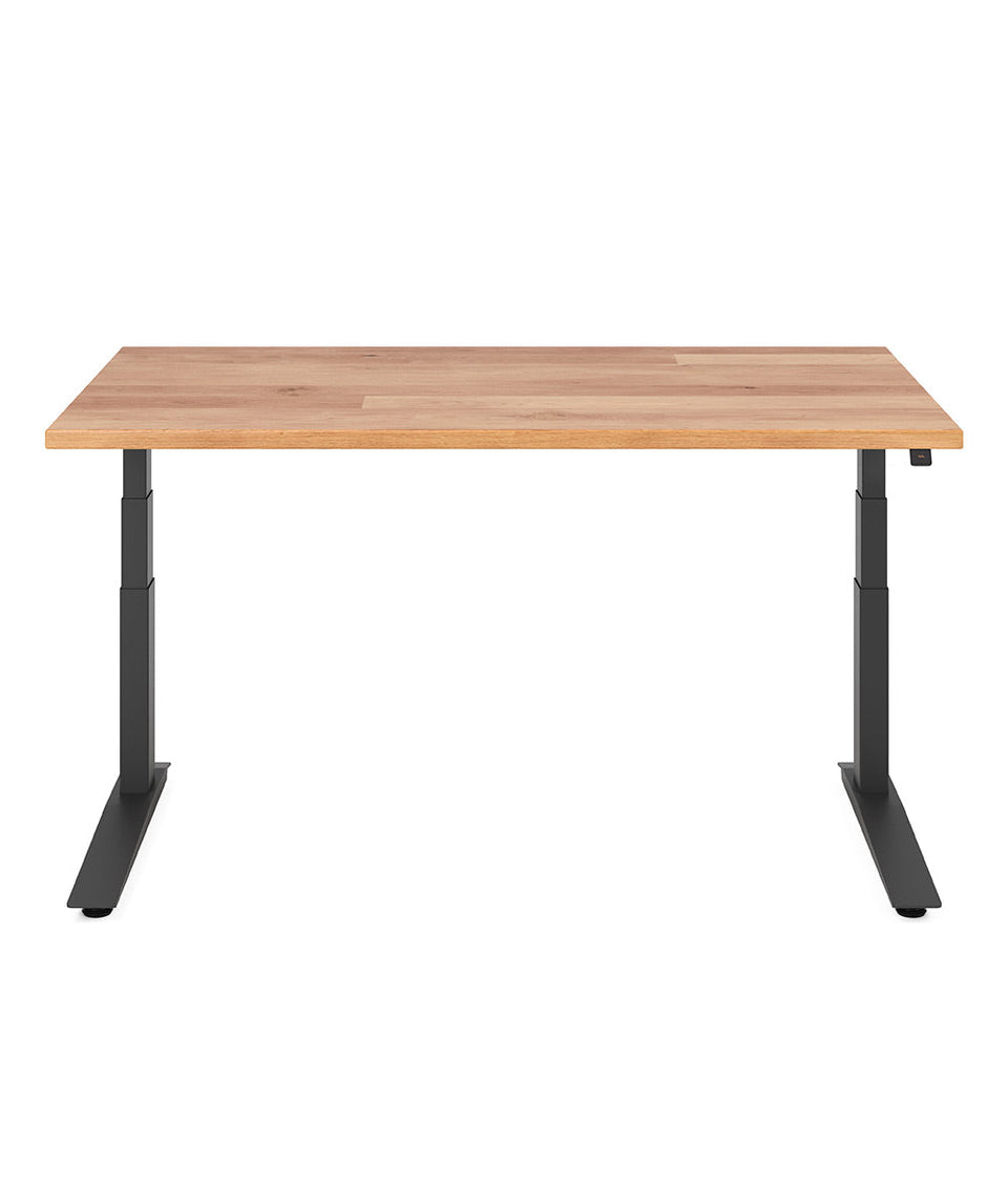 Fully Bureau assis-debout Jarvis en bois massif