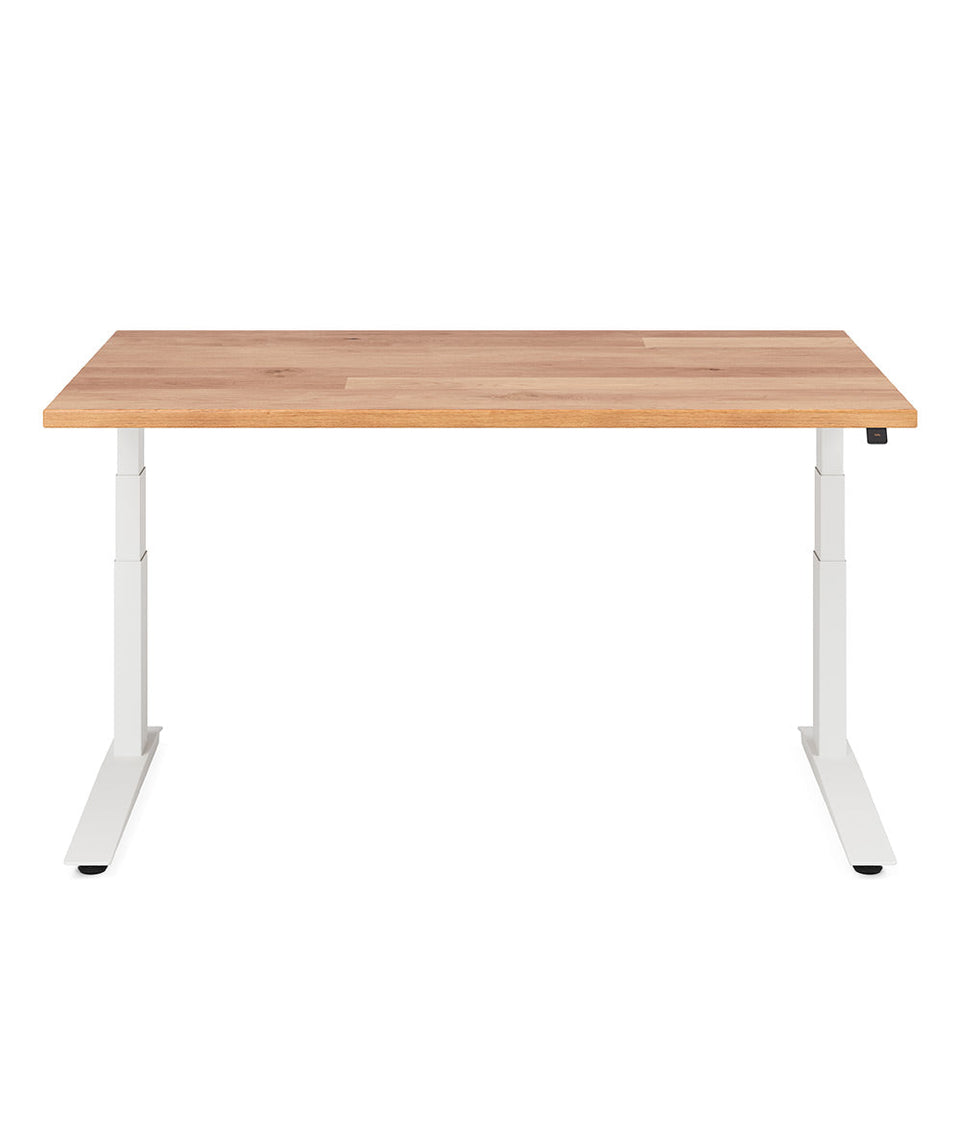 Fully Bureau assis-debout Jarvis en bois massif