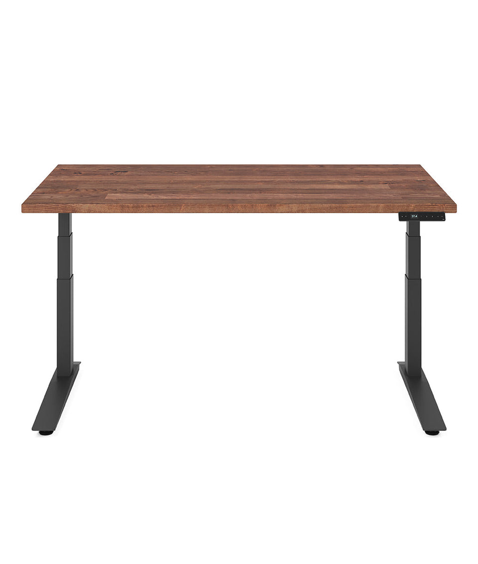 Fully Bureau assis-debout Jarvis en bois massif