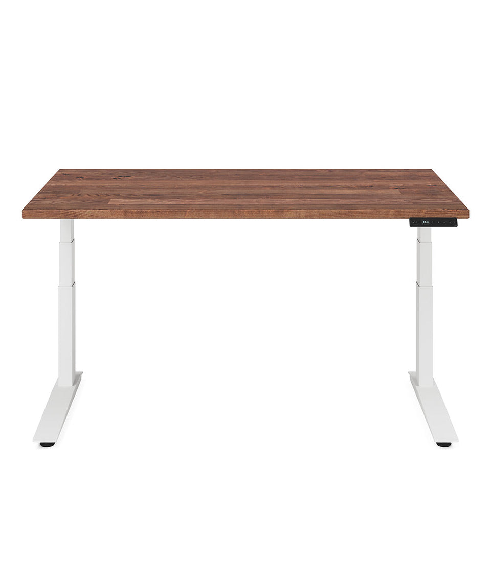 Fully Bureau assis-debout Jarvis en bois massif