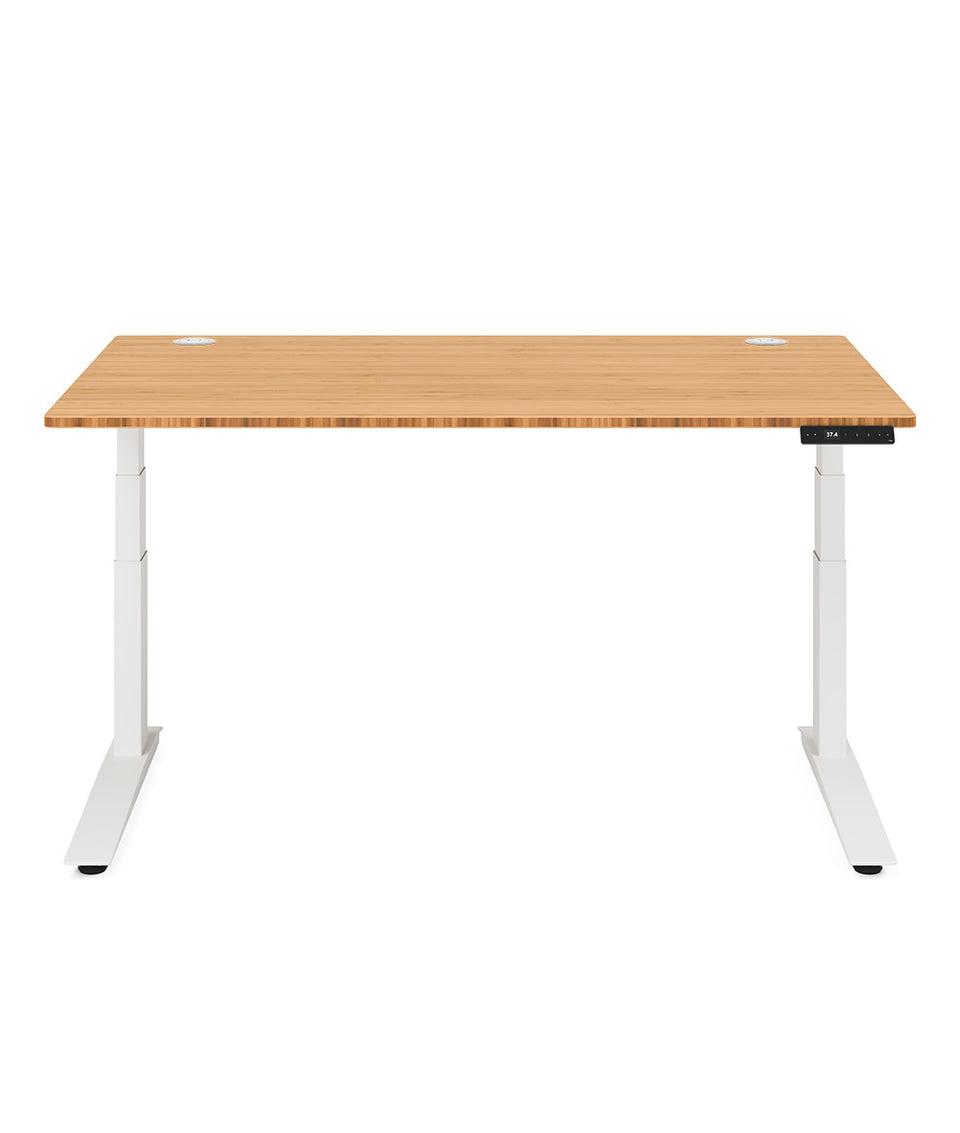 Bureau assis-debout Jarvis Fully en bambou