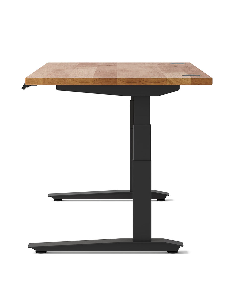 Bureau assis-debout Jarvis Fully en bois massif