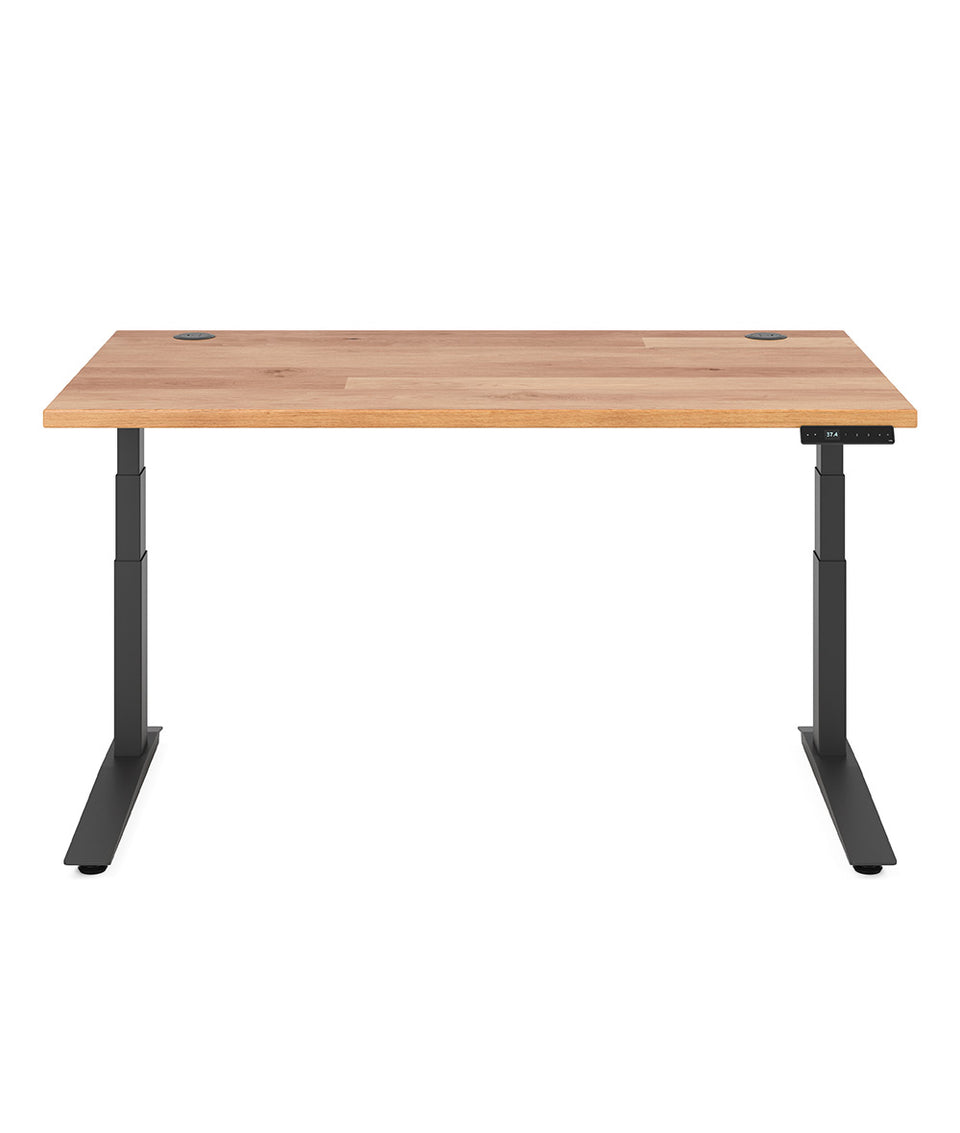 Bureau assis-debout Jarvis Fully en bois massif