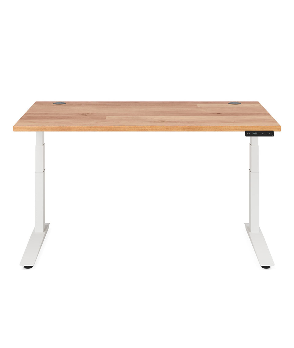 Bureau assis-debout Jarvis Fully en bois massif