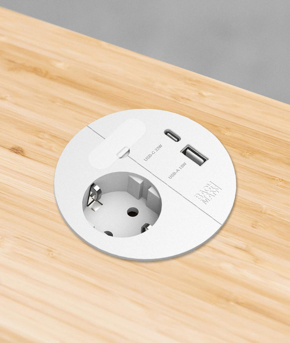 Bureau assis-debout Jarvis Fully Contour en bambou