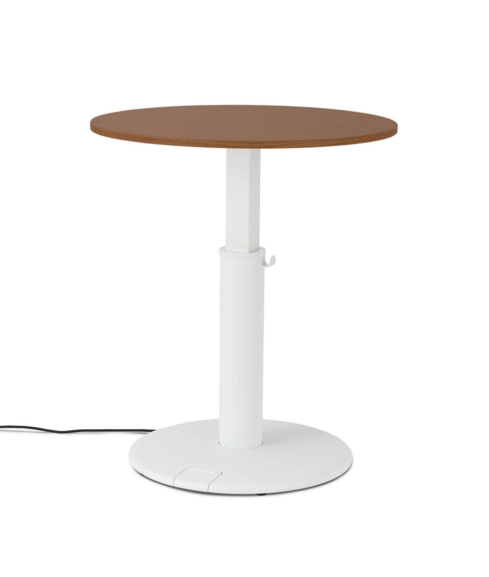 OE1 Round Standing Desk Light Acacia 