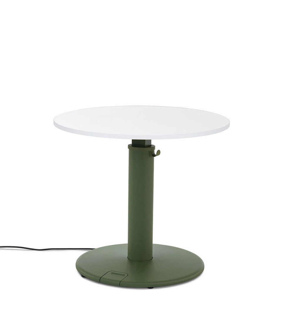 OE1 Round Standing Desk Noyer naturel 