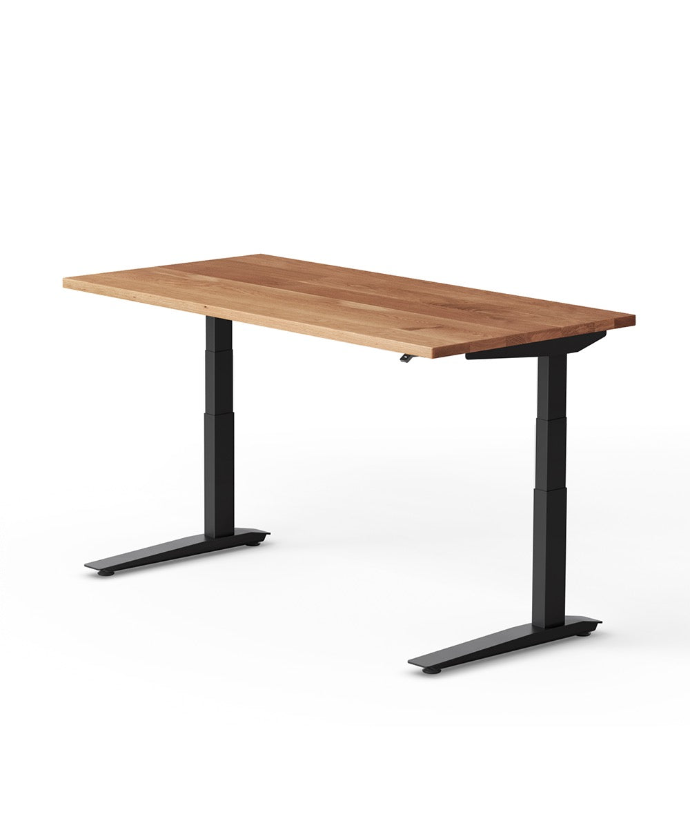 Fully Bureau assis-debout Jarvis en bois massif
