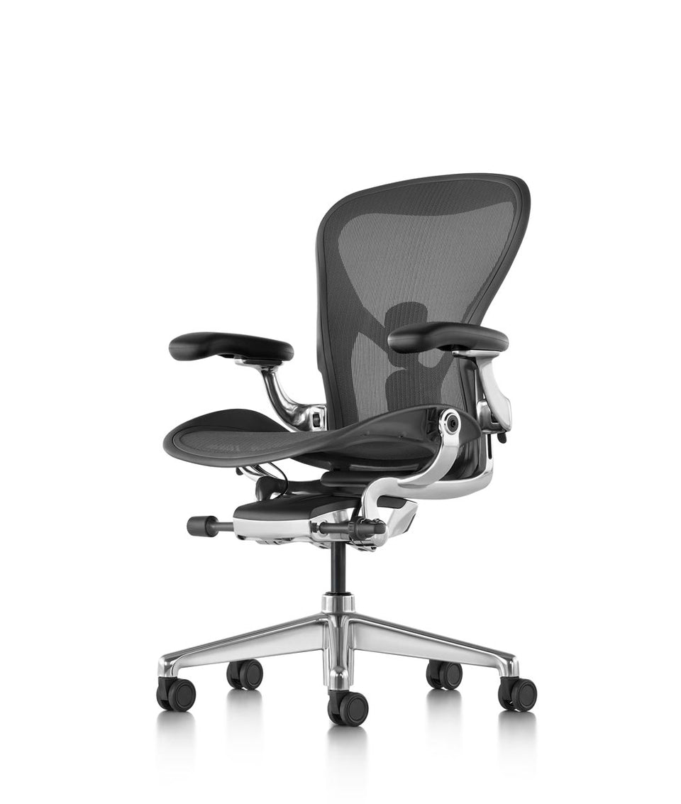Siège de bureau Aeron en Graphite/Aluminium poli