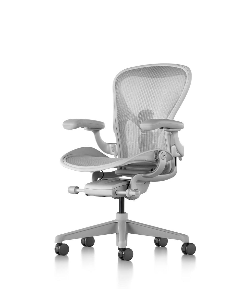 Siège de bureau Aeron en Mineral/Aluminium satiné