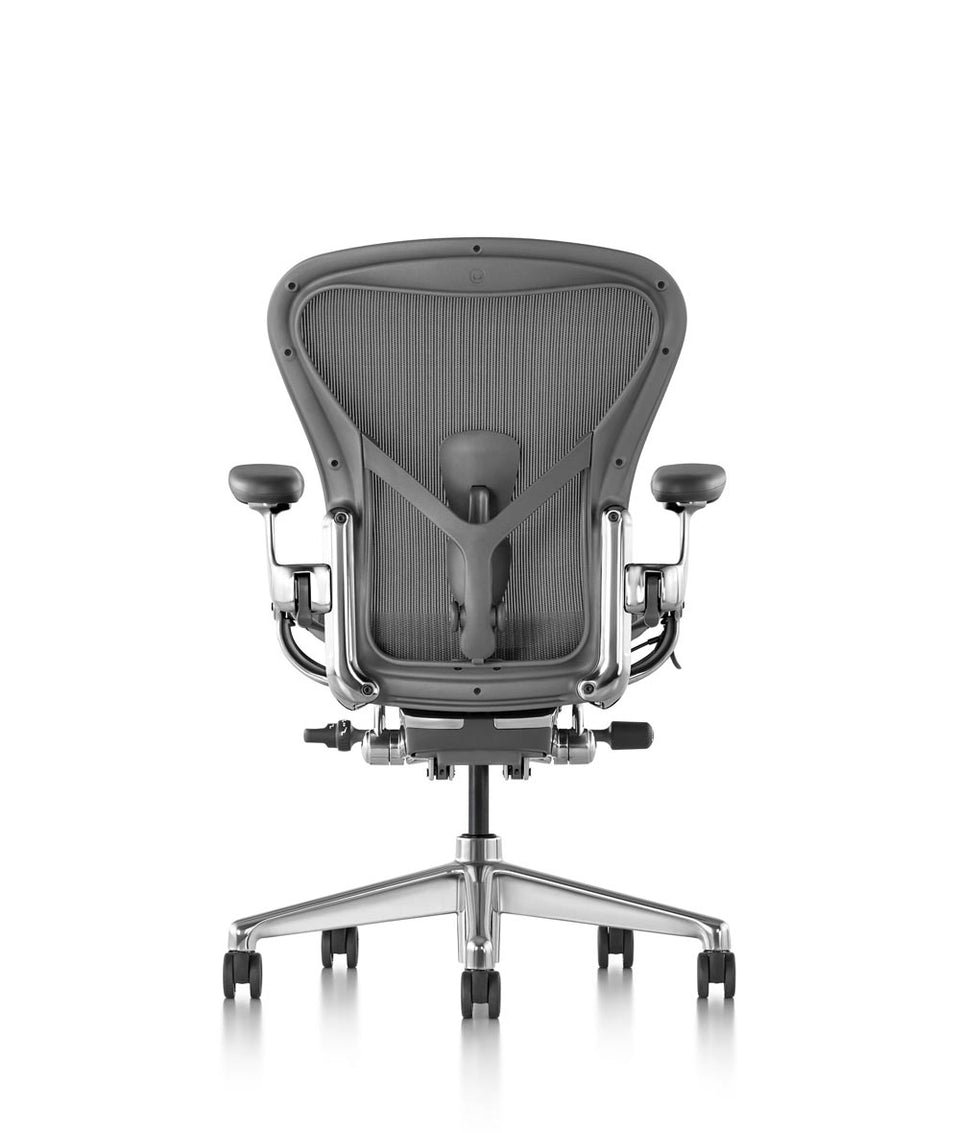 Siège de bureau Aeron en aluminium poli
