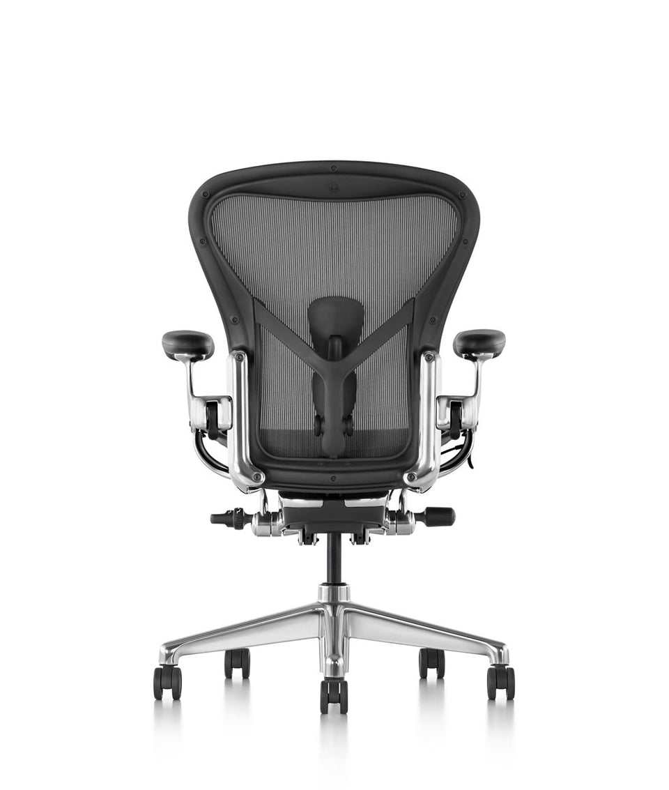 Siège de bureau Aeron en Graphite/Aluminium poli