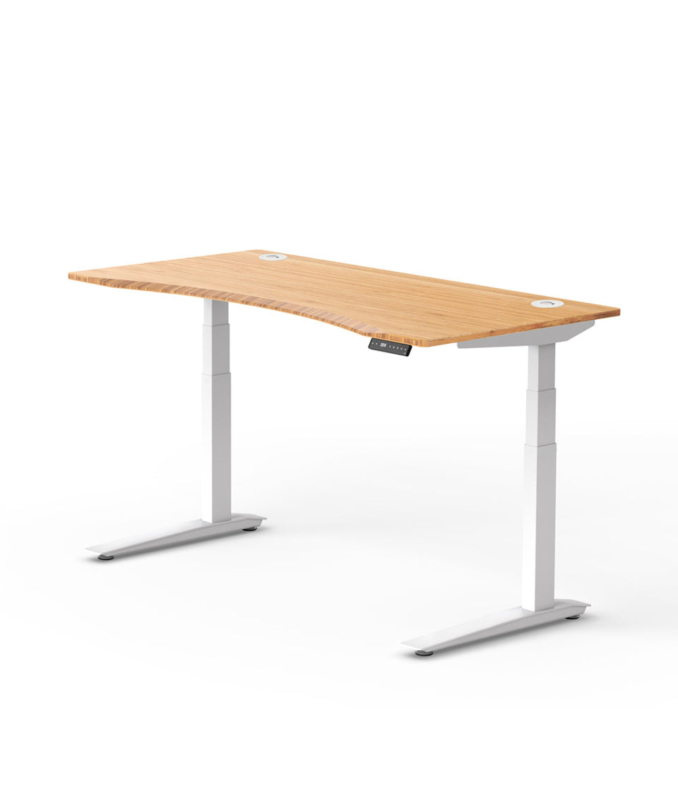 Bureau assis-debout Jarvis Fully Contour en bambou