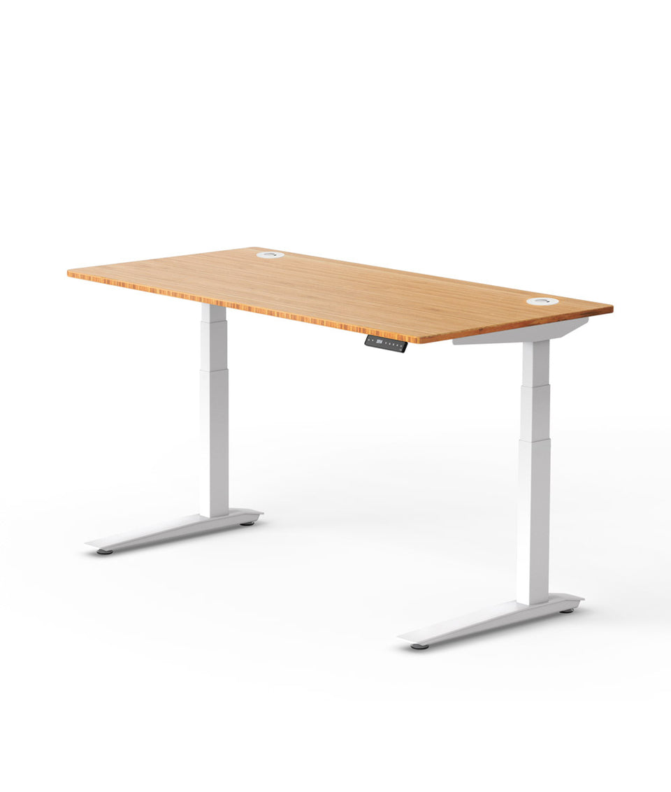 Bureau assis-debout Jarvis Fully en bambou