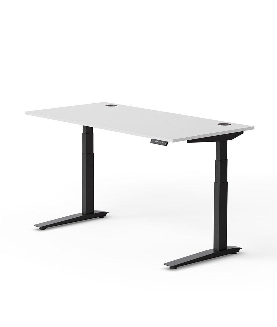 Bureau assis-debout Jarvis Fully en bois stratifié