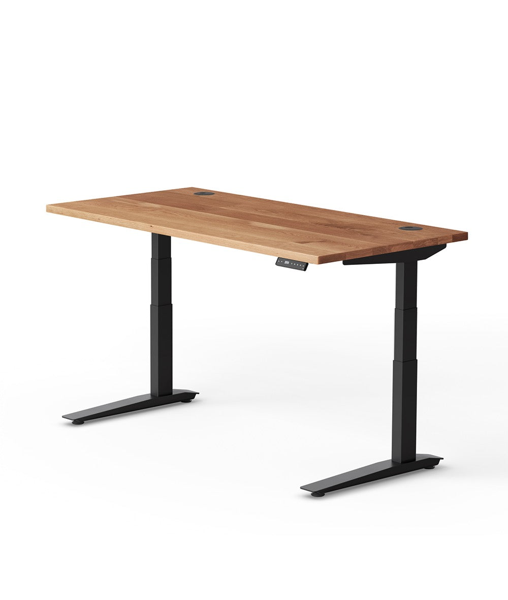 Fully Bureau assis-debout Jarvis en bois massif