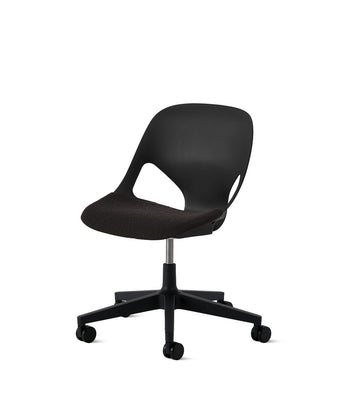 Chaise de Bureau Ergonomique Design Haute Cuir Noir Leandro