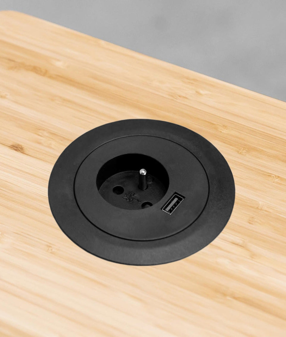 Bureau assis-debout Jarvis Fully Contour en bambou