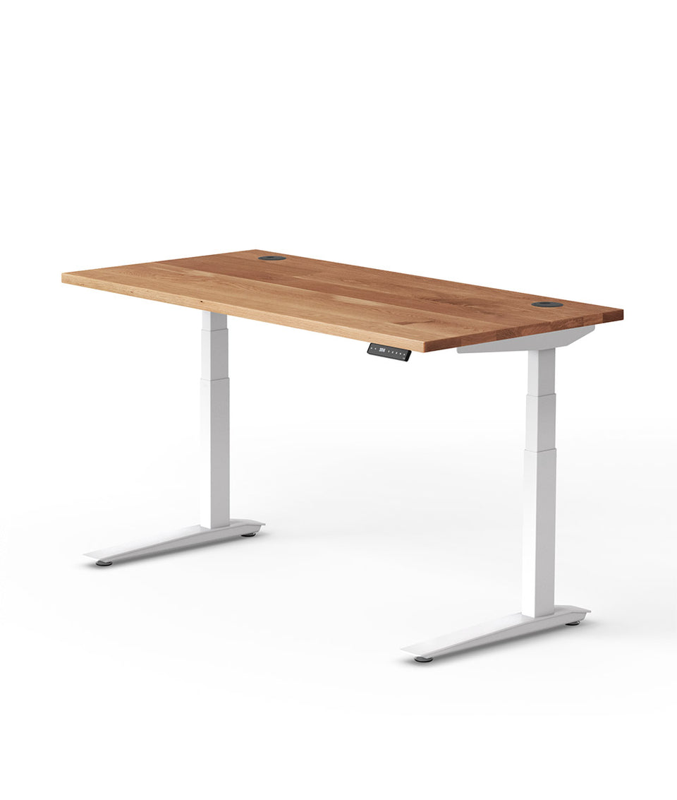 Bureau assis-debout Jarvis Fully en bois massif