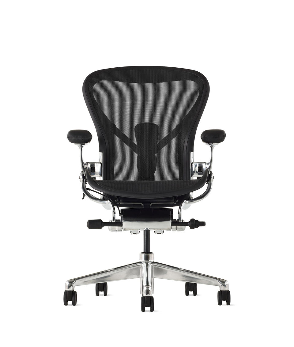 Siège de bureau Aeron en aluminium poli